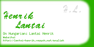 henrik lantai business card